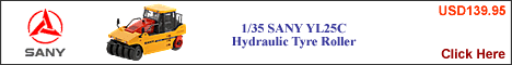 1/35 SANY YL25C Hydraulic Tyre Roller